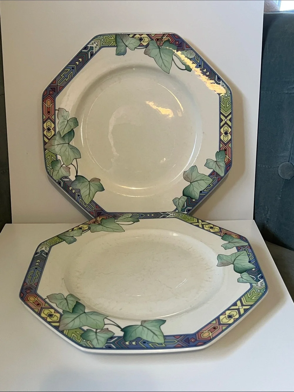 Villeroy & Boch PASADENA Octagon Dinner Plates Set of 2 anno 1748 Germany